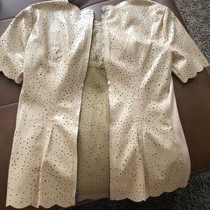 BCBG scalloped top.